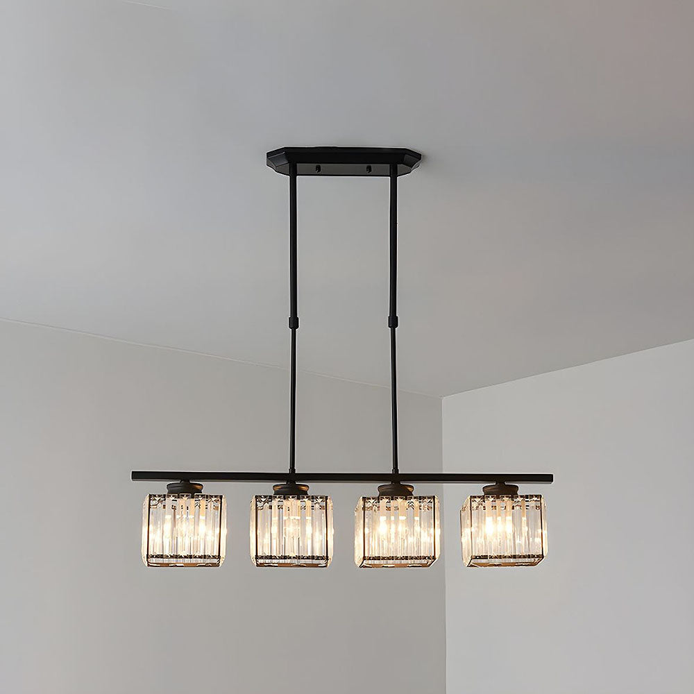 LineaArte: Designer Chandelier Glass & Iron Modern – Decorative & Functional for Living Room & Dining Room