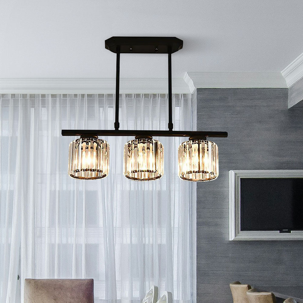 LineaArte: Designer Chandelier Glass & Iron Modern – Decorative & Functional for Living Room & Dining Room
