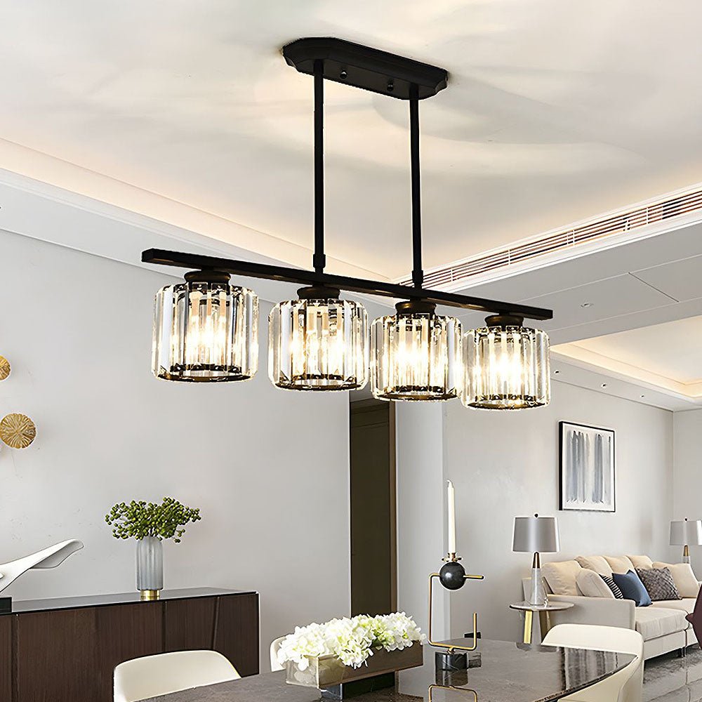 LineaArte: Designer Chandelier Glass & Iron Modern – Decorative & Functional for Living Room & Dining Room