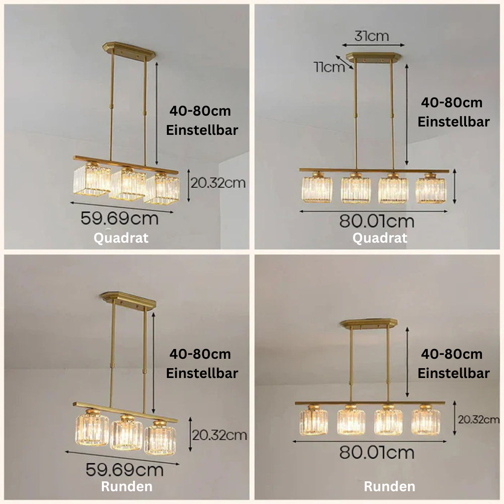 LineaArte: Designer Chandelier Glass & Iron Modern – Decorative & Functional for Living Room & Dining Room