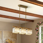 LineaArte: Designer Chandelier Glass & Iron Modern – Decorative & Functional for Living Room & Dining Room