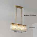 LineaArte: Designer Chandelier Glass & Iron Modern – Decorative & Functional for Living Room & Dining Room