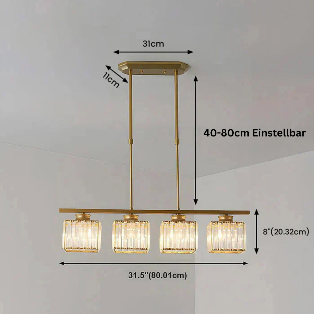 LineaArte: Designer Chandelier Glass & Iron Modern – Decorative & Functional for Living Room & Dining Room