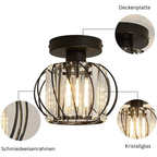 LineaScandi: Modern Ceiling Light Glass with Black Finish – Elegant & Easy to Maintain for Hallway & Dining Room