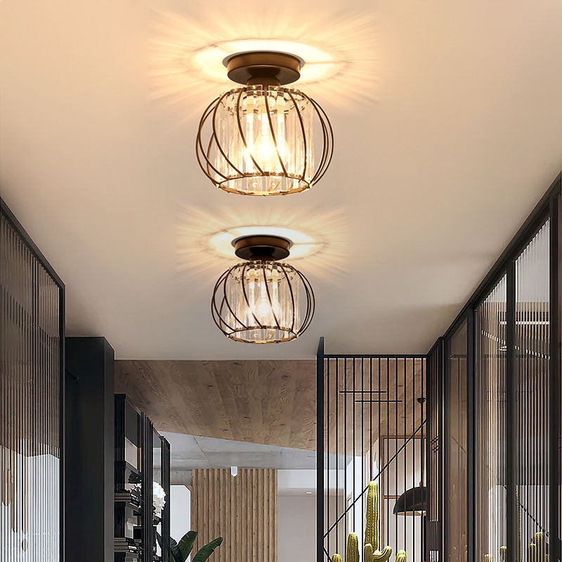 LineaScandi: Modern Ceiling Light Glass with Black Finish – Elegant & Easy to Maintain for Hallway & Dining Room
