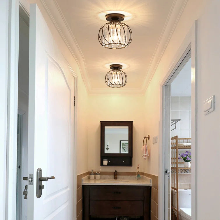 LineaScandi: Modern Ceiling Light Glass with Black Finish – Elegant & Easy to Maintain for Hallway & Dining Room