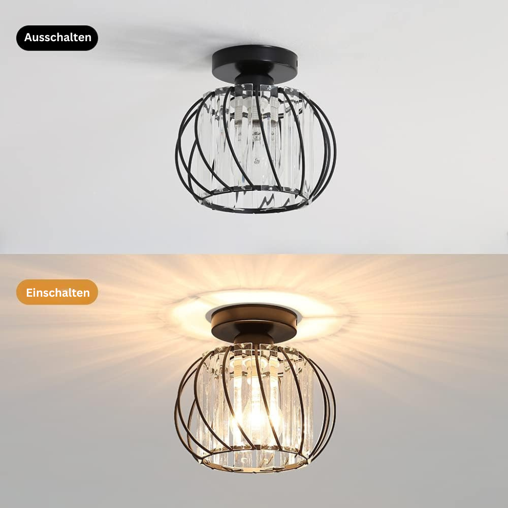 LineaScandi: Modern Ceiling Light Glass with Black Finish – Elegant & Easy to Maintain for Hallway & Dining Room