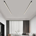 Linearo: Modern LED Ceiling Light – Linear Metal Lamp in Black for Living Room & Bedroom