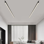 Linearo: Modern LED Ceiling Light – Linear Metal Lamp in Black for Living Room & Bedroom