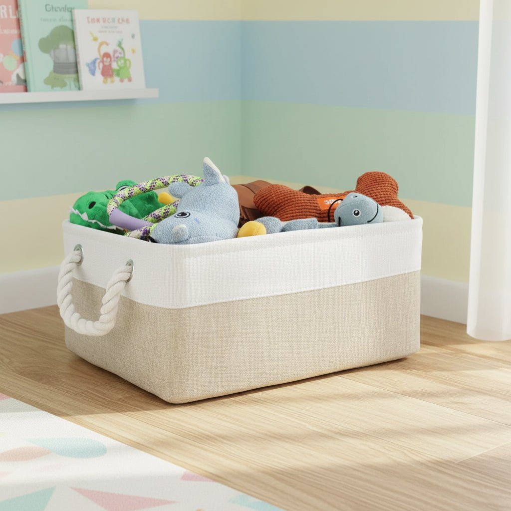 Linen Storage Basket Eco Friendly Linen Lightweight Household Organizer