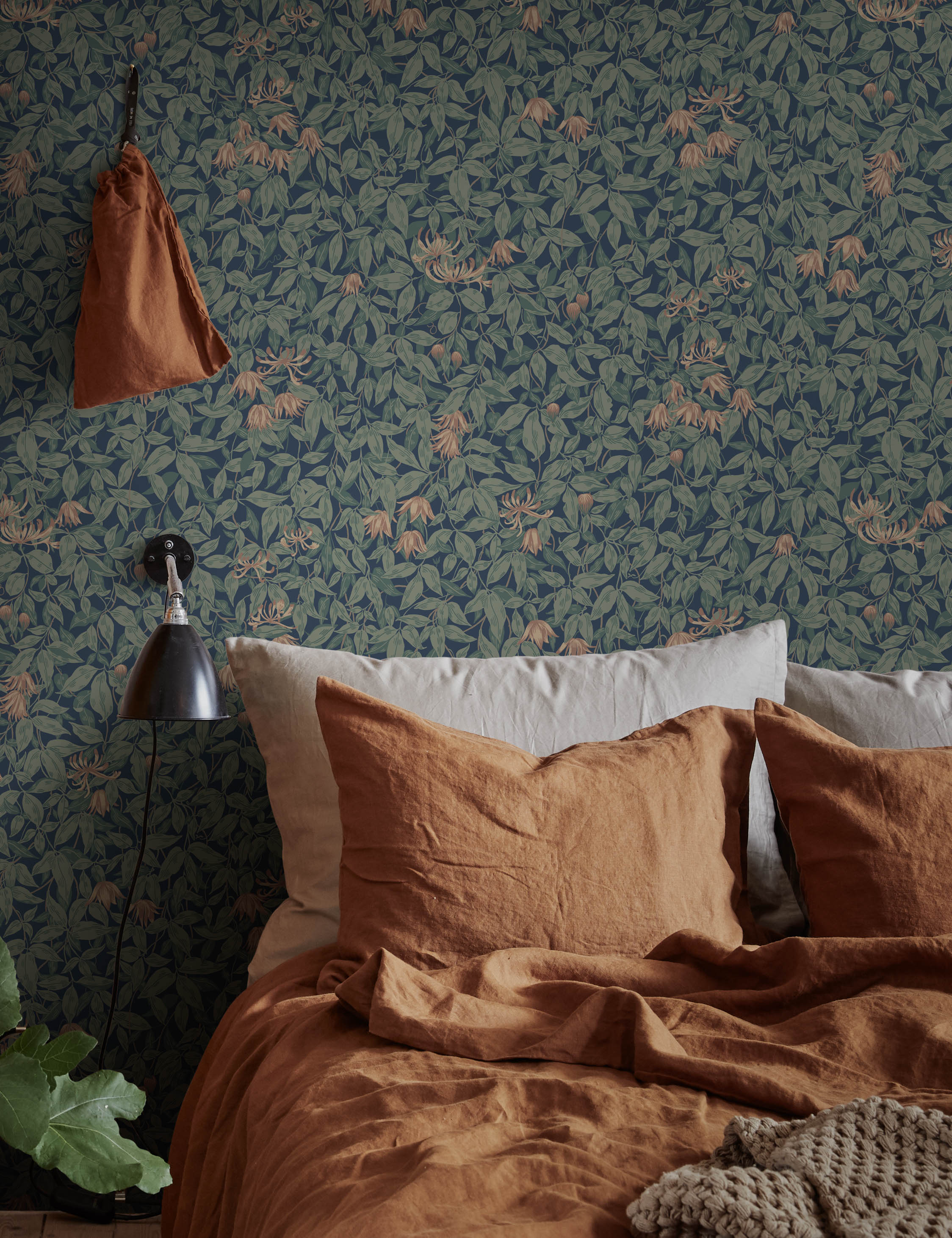 Liora Floral Wallpaper | Clematis & Honeysuckle Design
