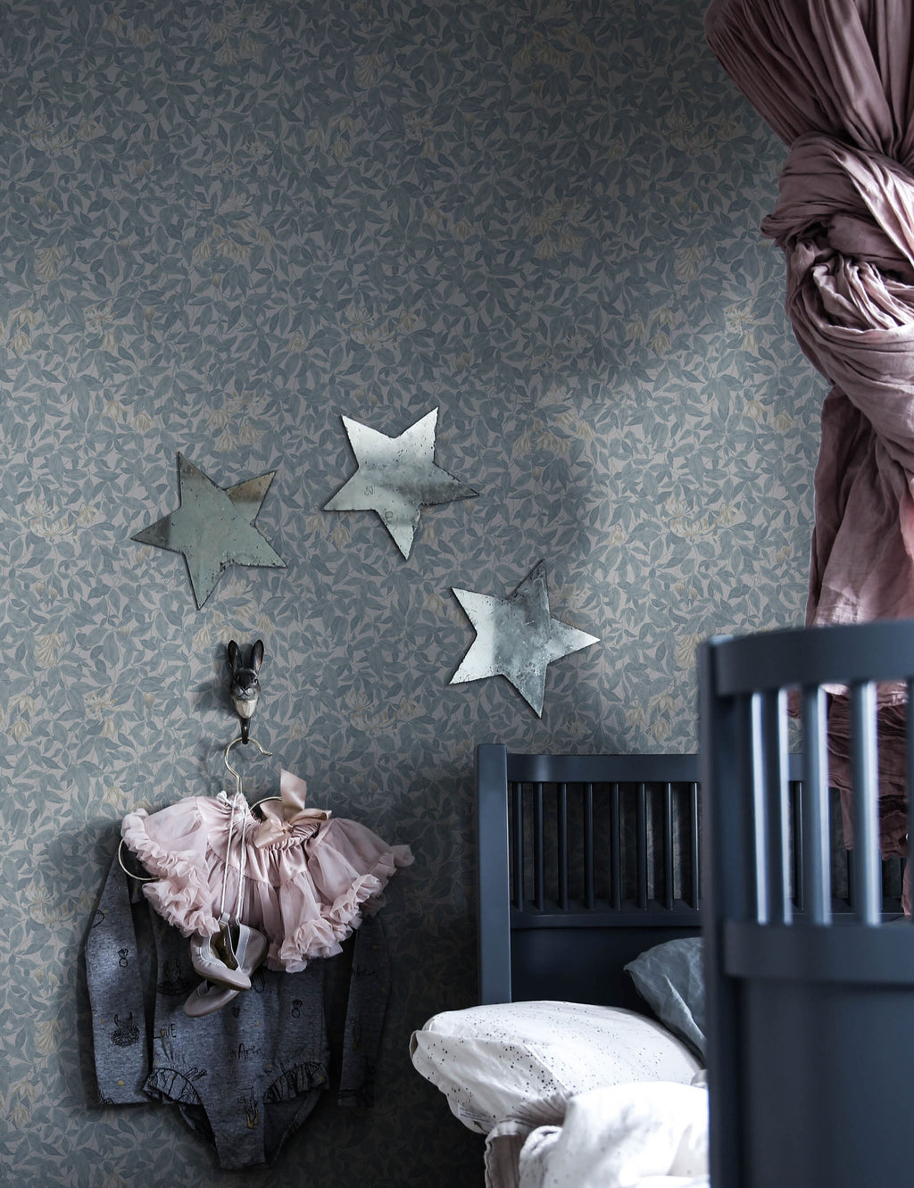 Livia Wallpaper | Floral Clematis & Honeysuckle Design