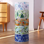 Patterned Fabric Plug-In Swing-Arm Wall Sconce