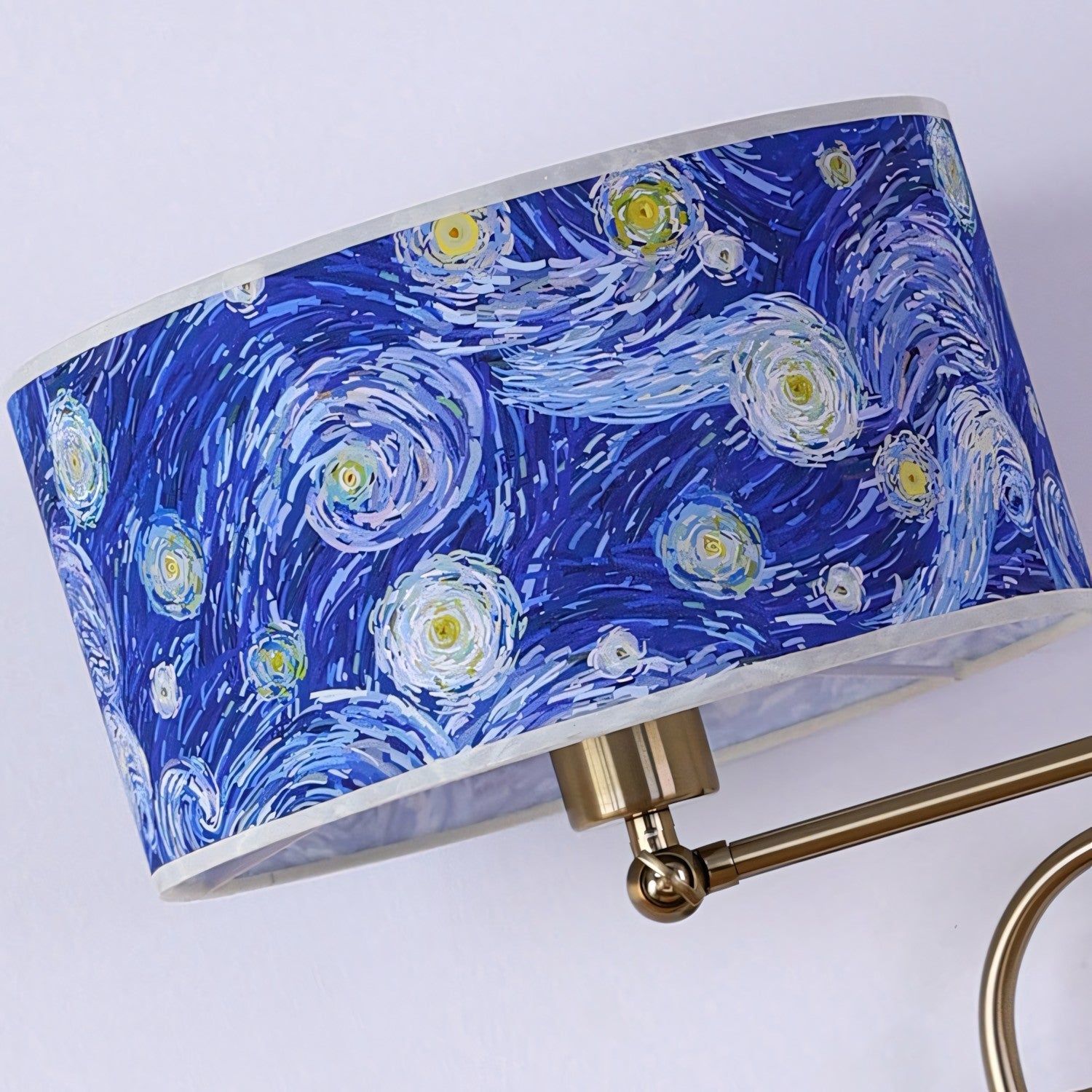 Patterned Fabric Plug-In Swing-Arm Wall Sconce