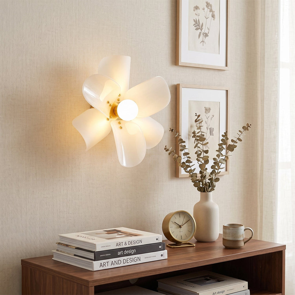 Acrylic Petal Wall & Ceiling Sconce