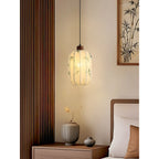 Fabric Lantern Pendant Lamp with Botanical Motif