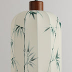 Fabric Lantern Pendant Lamp with Botanical Motif