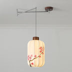 Fabric Shade Swing-Arm Pendant Lamp