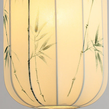 Fabric Shade Swing-Arm Pendant Lamp