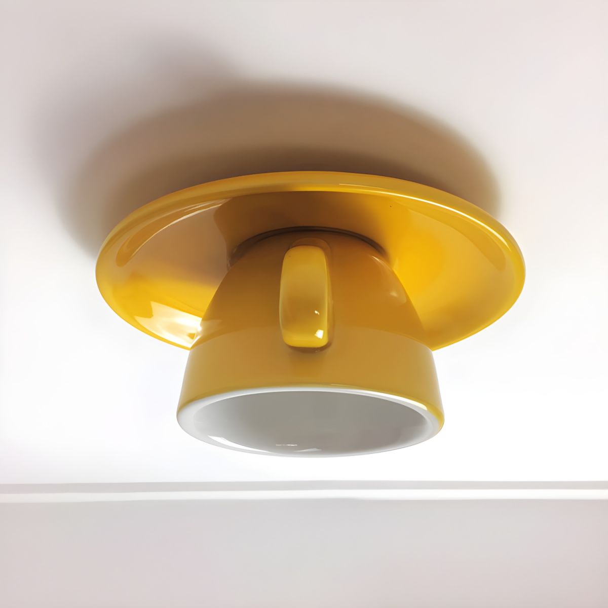 Liora: Ceramic Ceiling Light in Cup Shape – for Bedrooms & Living Rooms