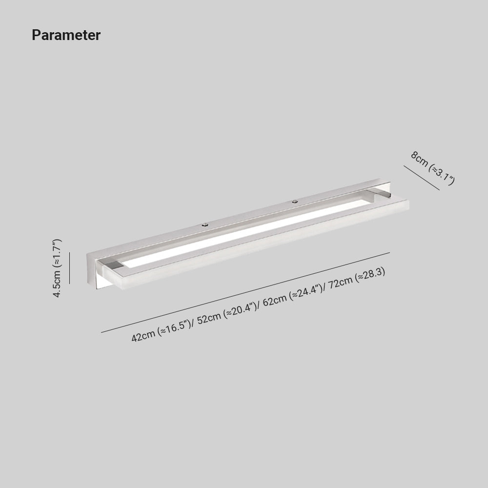 Liora Rectangular Mirror Front LED Wall Light – Modern Light for Bedrooms & Bathrooms
