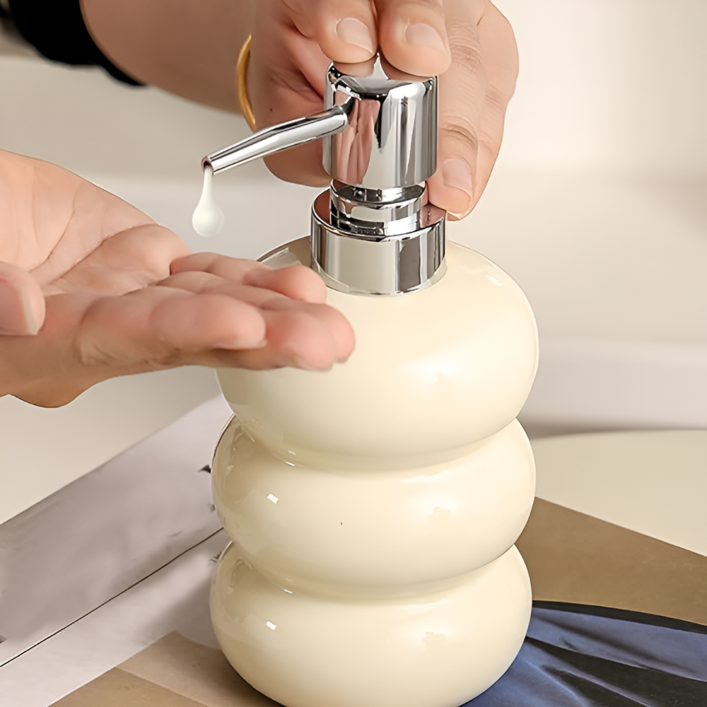 Liquid Soap Dispenser Refillable Spherical Design Press Pump