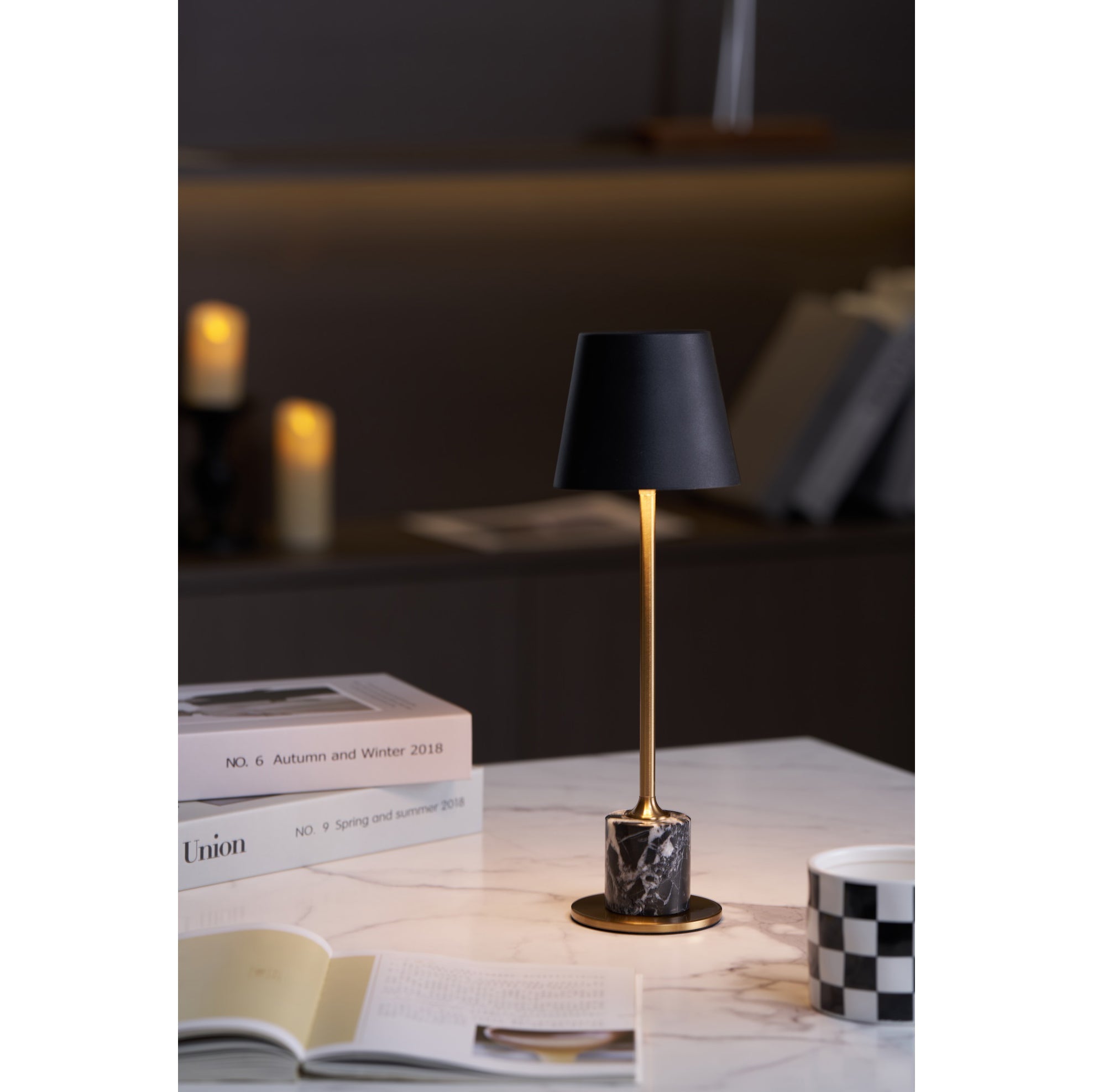 Mini Marble Cordless Table Lamp (Rechargeable)