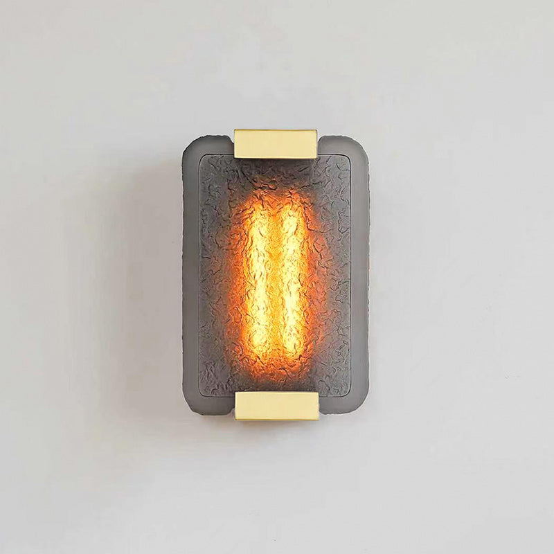 Hand-Poured Textured Resin Wall Sconce