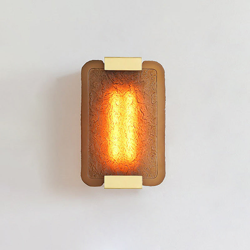 Hand-Poured Textured Resin Wall Sconce