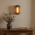 Hand-Poured Textured Resin Wall Sconce