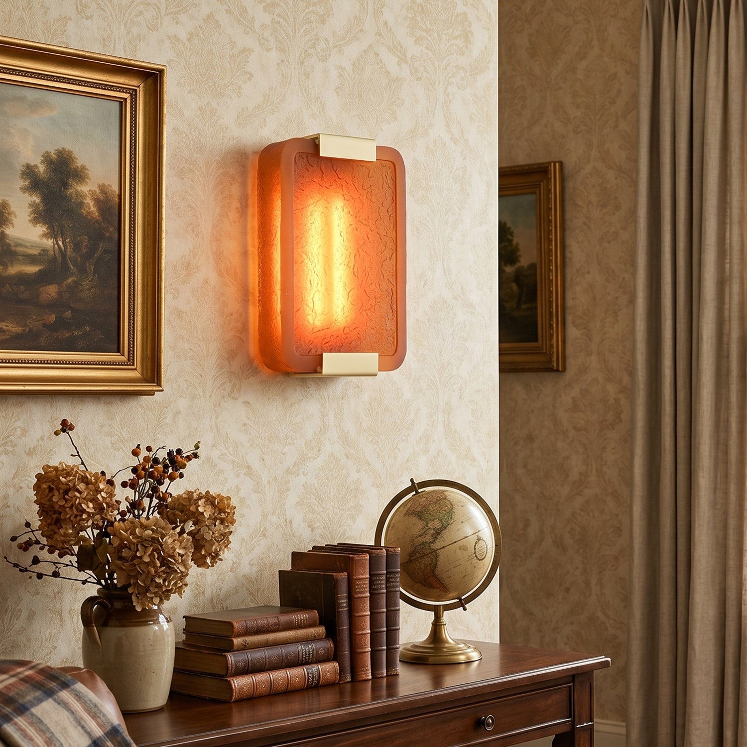 Hand-Poured Textured Resin Wall Sconce