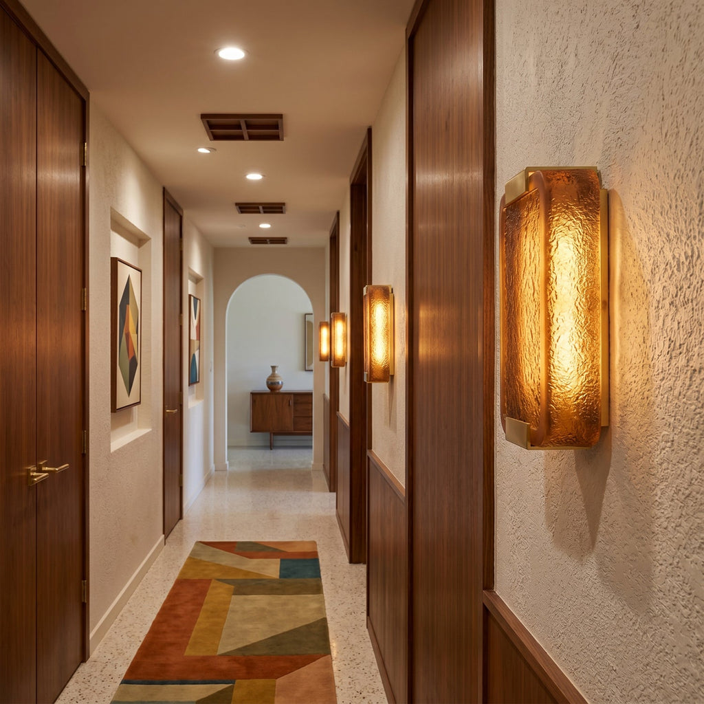 Hand-Poured Textured Resin Wall Sconce