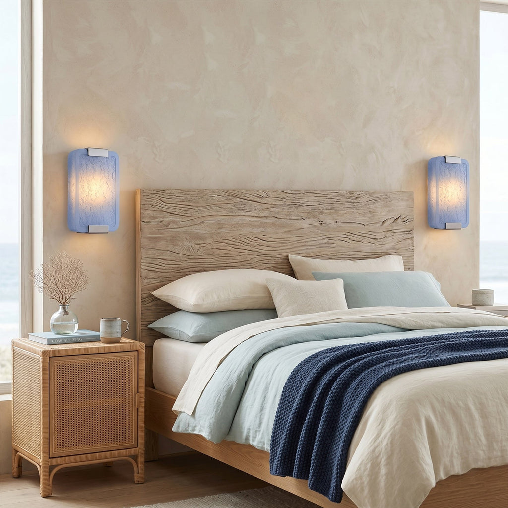 Hand-Poured Textured Resin Wall Sconce