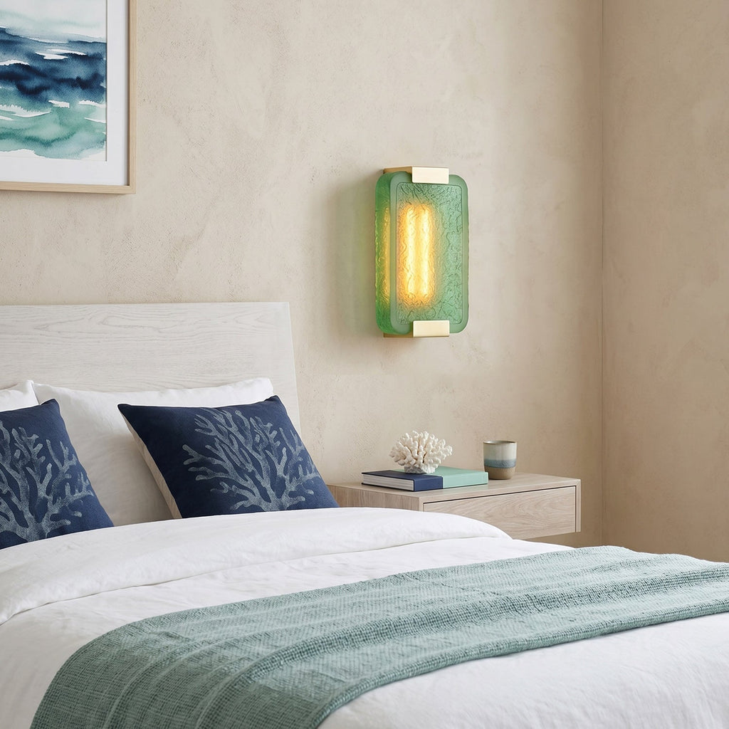 Hand-Poured Textured Resin Wall Sconce