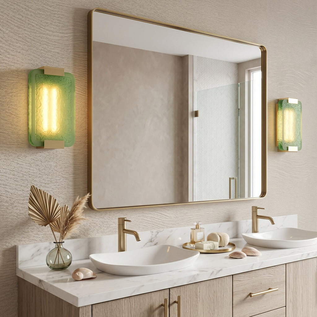 Hand-Poured Textured Resin Wall Sconce
