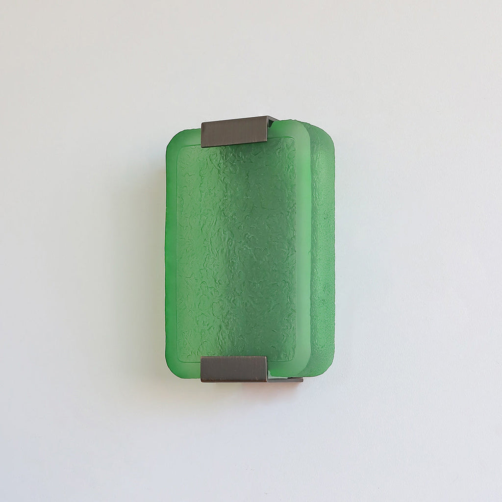 Hand-Poured Textured Resin Wall Sconce
