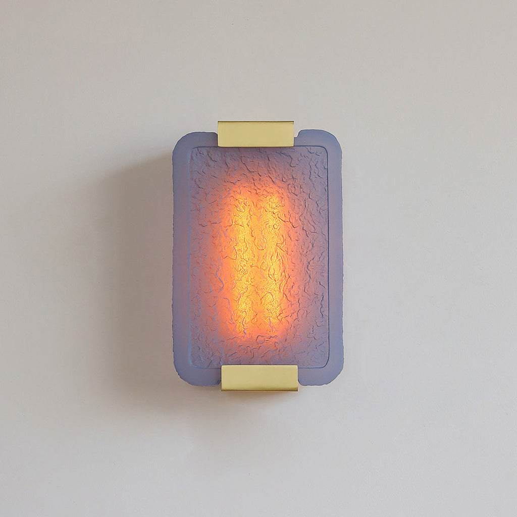 Hand-Poured Textured Resin Wall Sconce