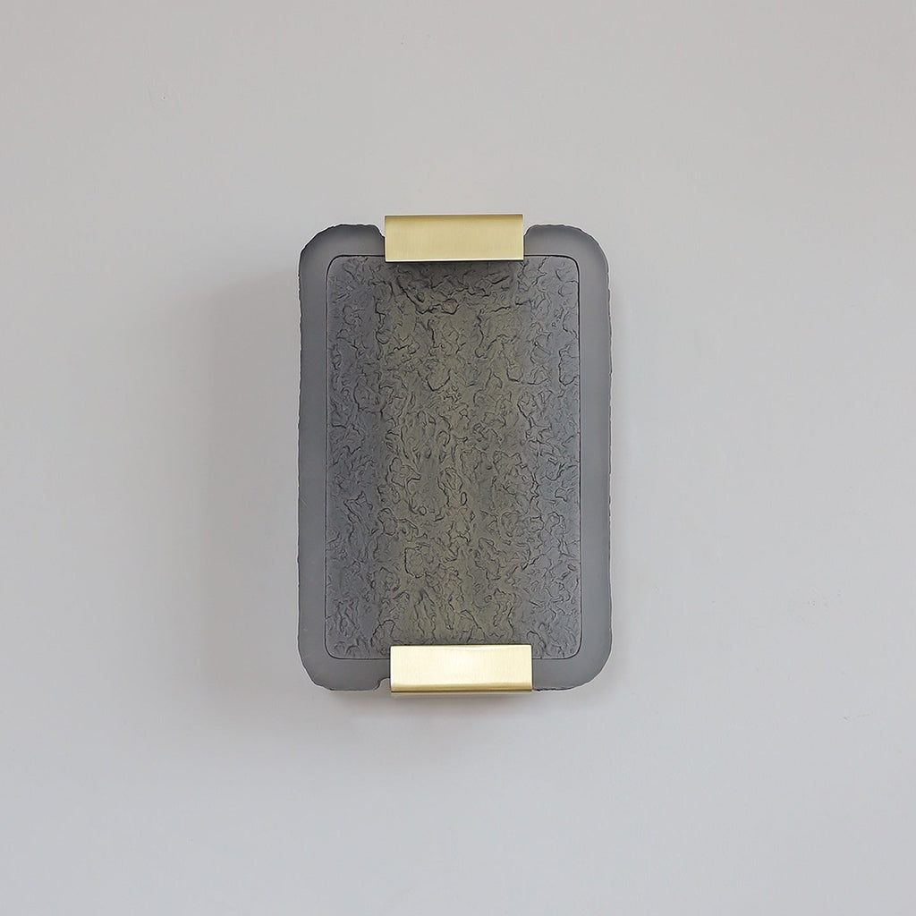 Hand-Poured Textured Resin Wall Sconce