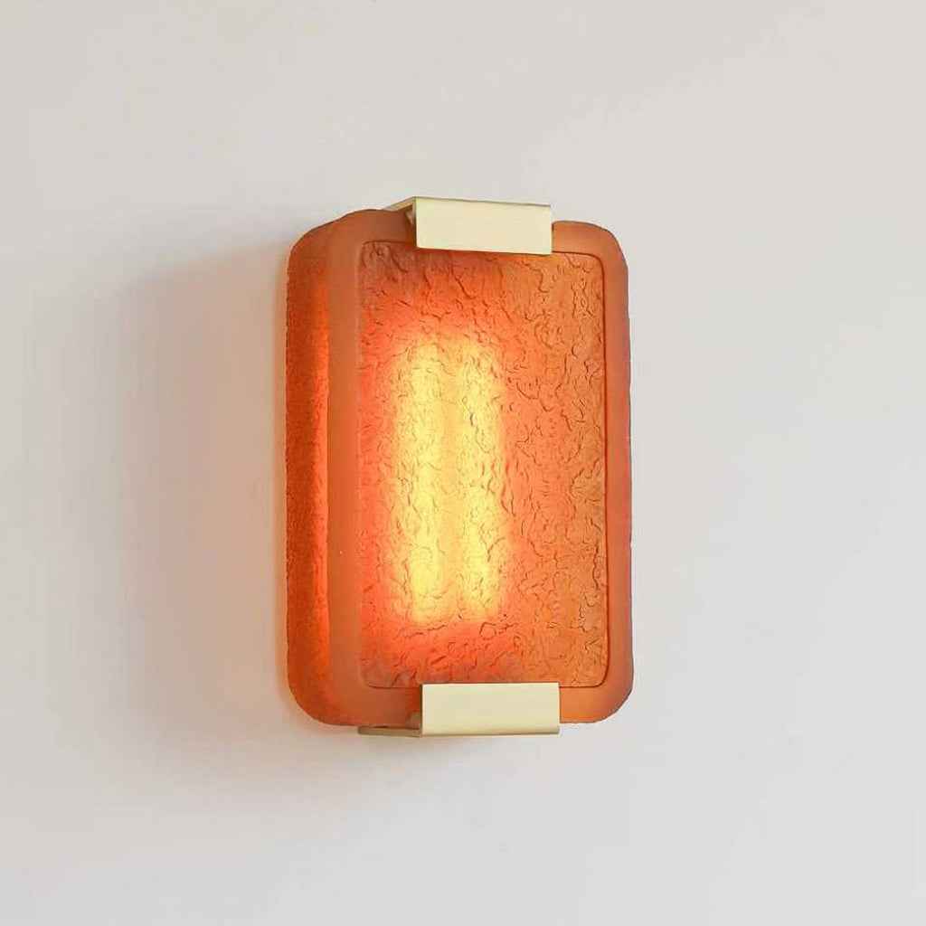 Hand-Poured Textured Resin Wall Sconce