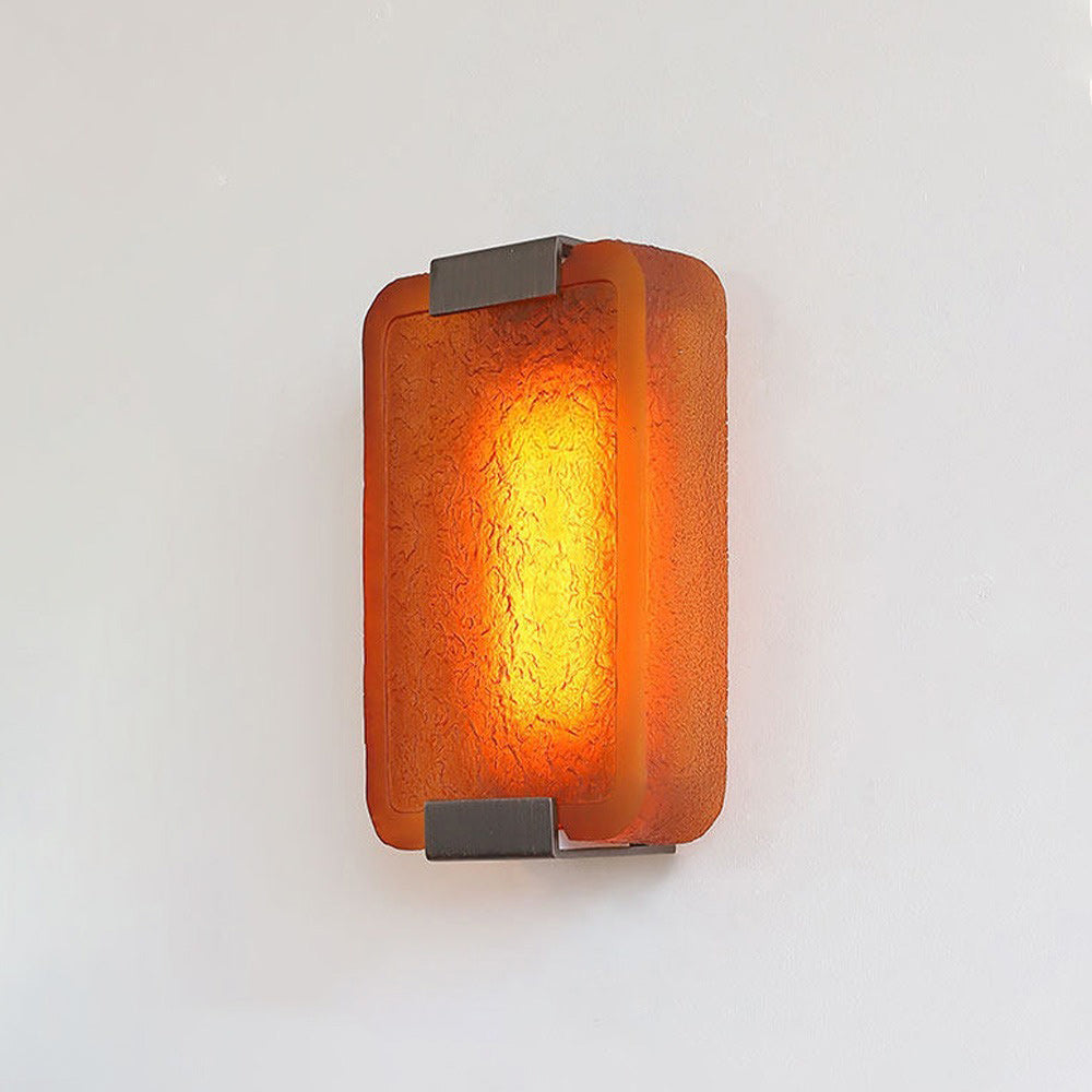 Hand-Poured Textured Resin Wall Sconce