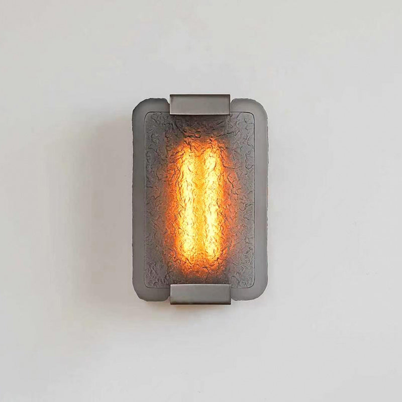 Hand-Poured Textured Resin Wall Sconce