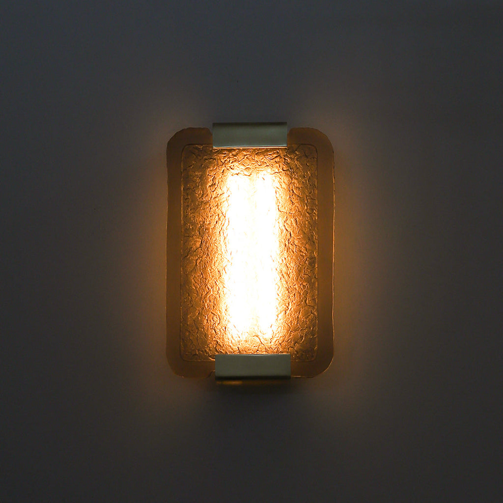 Hand-Poured Textured Resin Wall Sconce