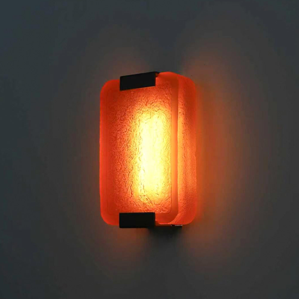 Hand-Poured Textured Resin Wall Sconce