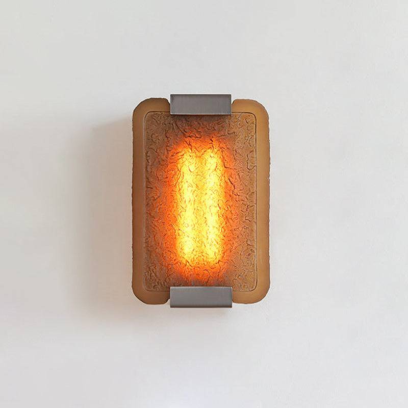 Hand-Poured Textured Resin Wall Sconce