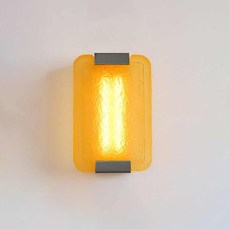 Hand-Poured Textured Resin Wall Sconce
