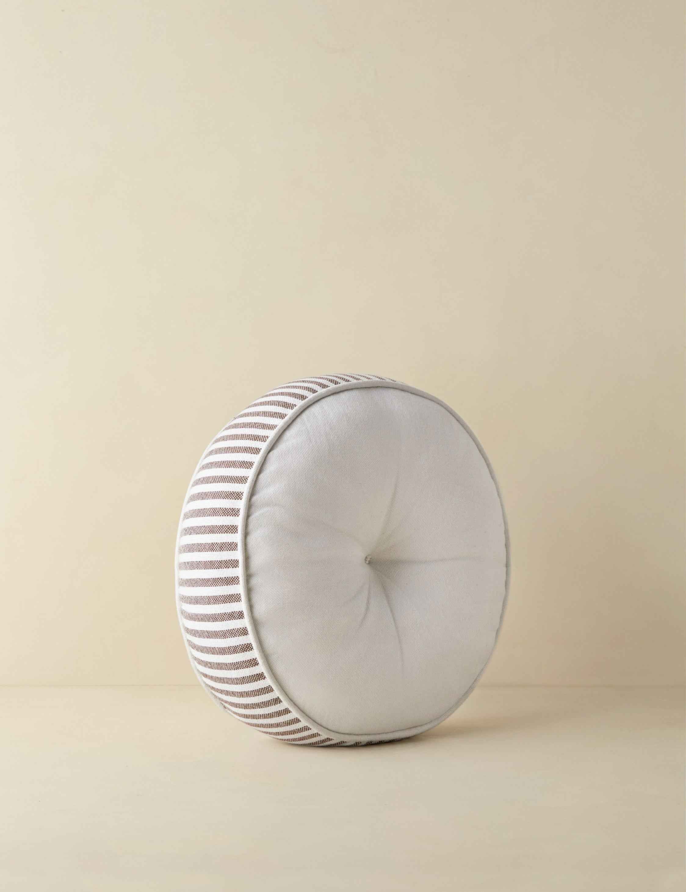 Luna Striped Disc Pillow | Chic Outdoor Accent