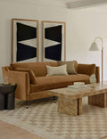 Fiora Sofa | Vintage Olive Velvet, Curved Legs