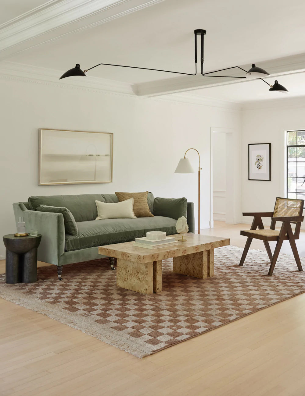 Bramble Hand-Knotted Wool Rug | Irregular Checkerboard Design