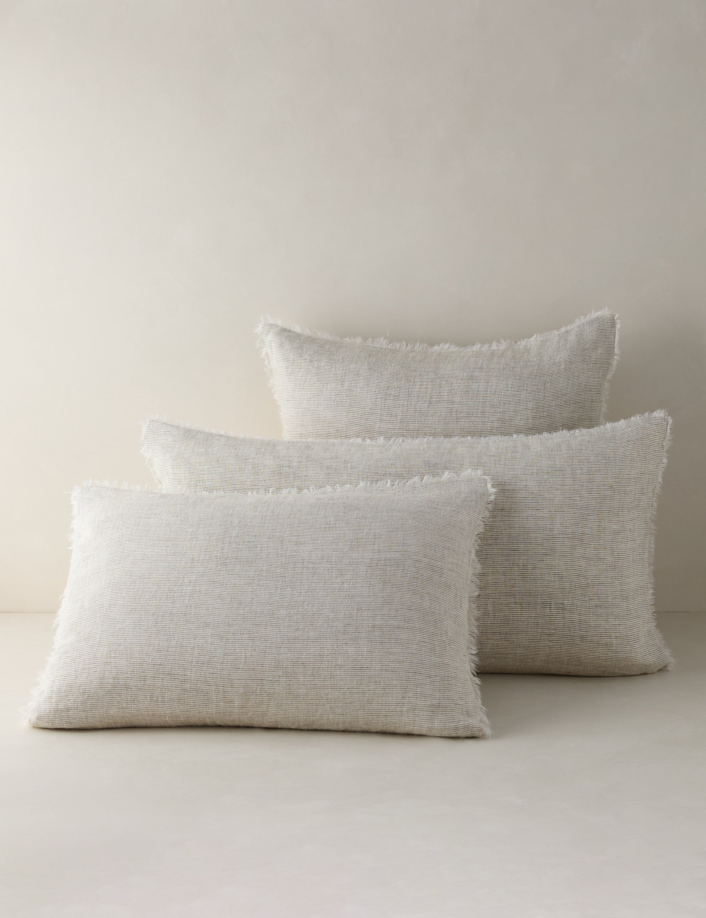 Luna Linen Sham | Heathered Texture, Shell Button Closures