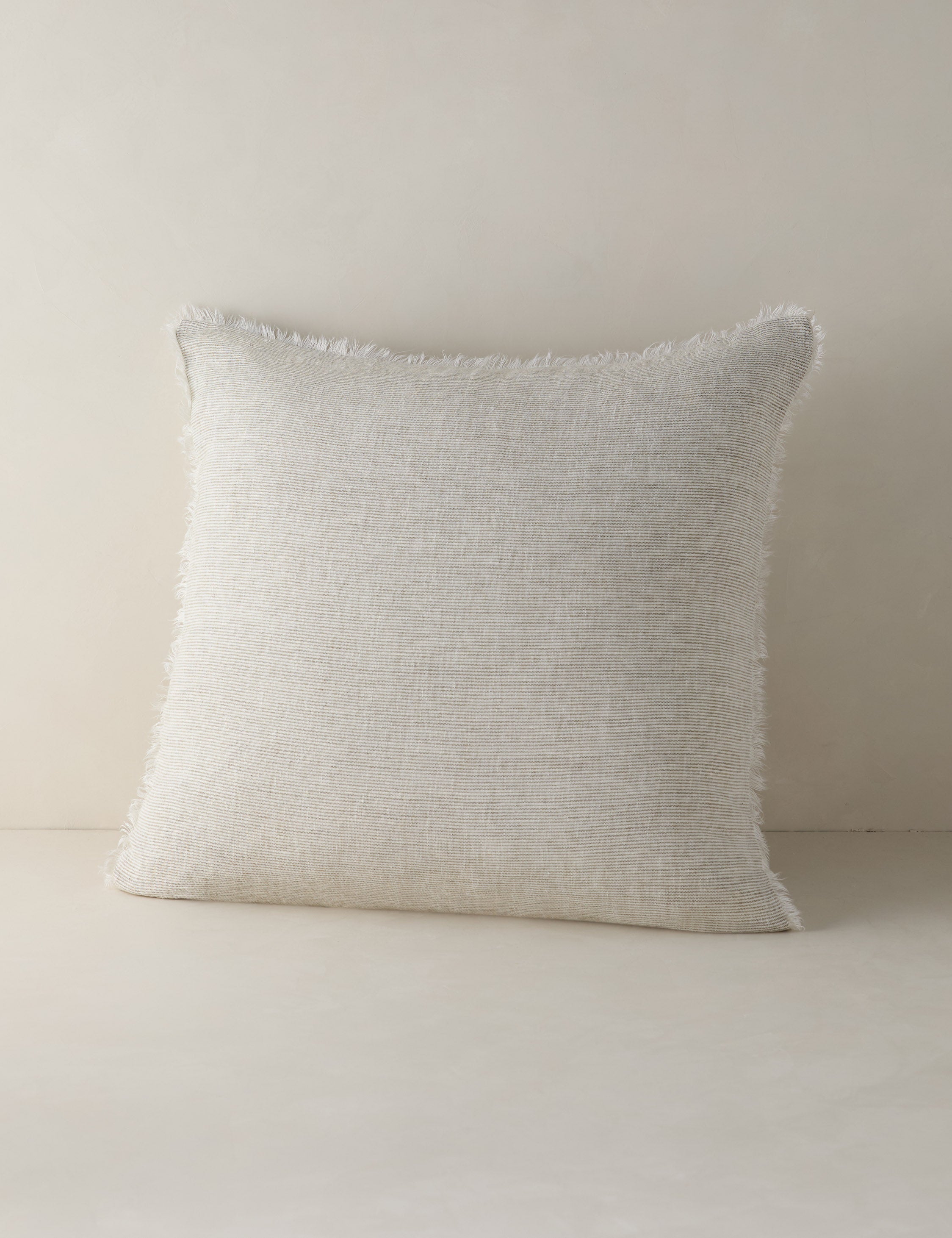 Luna Linen Sham | Heathered Texture, Shell Button Closures